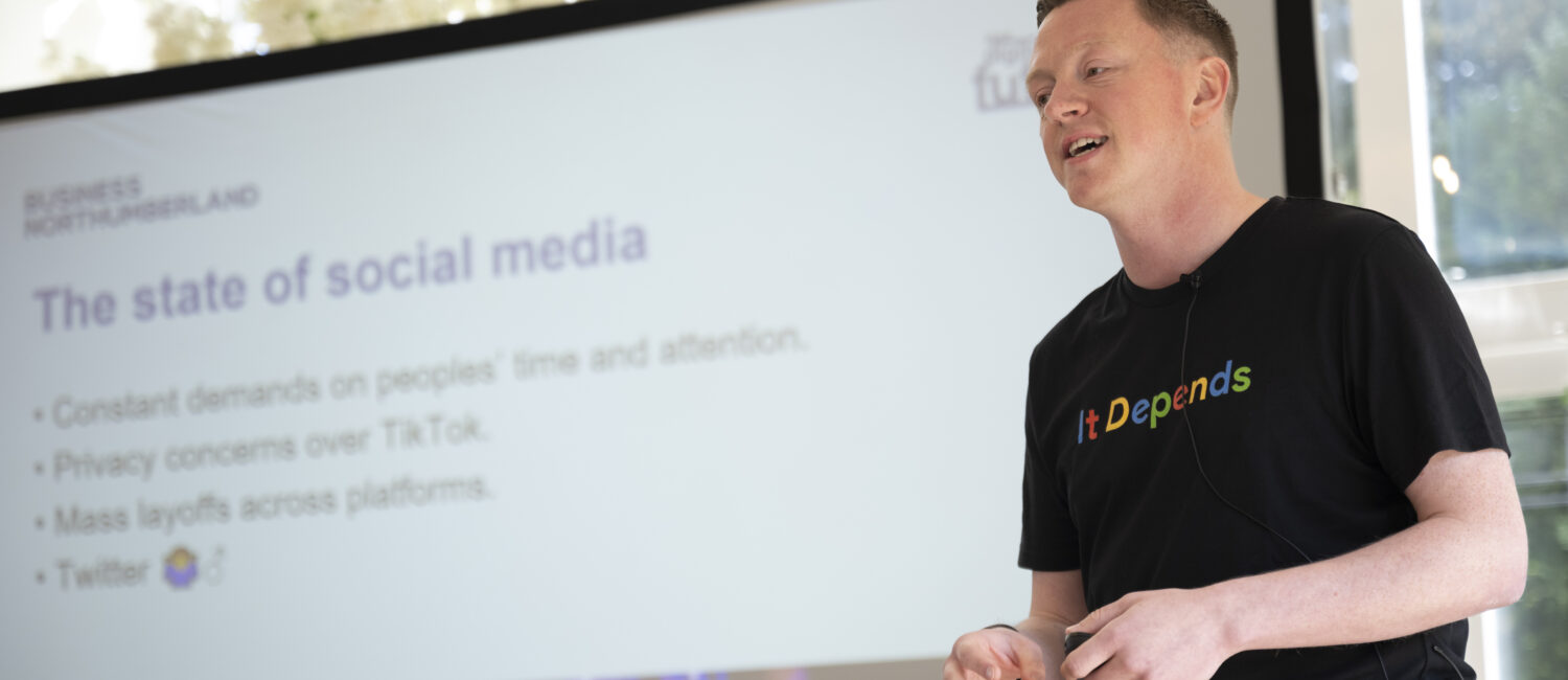 Male trainer teaching a workshop