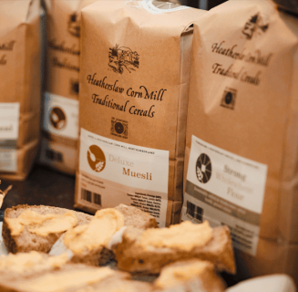 Packages of Heatherslaw flour
